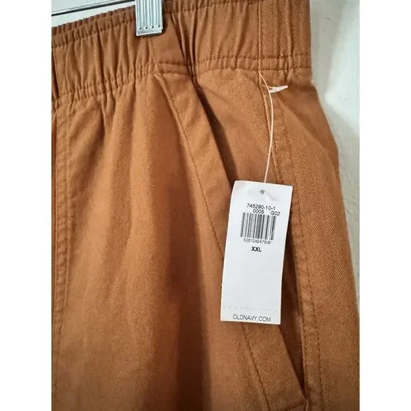 NWT Old Navy High Rise Pulla Comfort Waist Brown Straight Leg Pants Women’s XXL - Picture 4 of 7